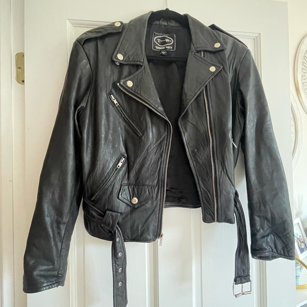 Vintage 100% Genuine Leather Moto Jacket — size S — Tannery West